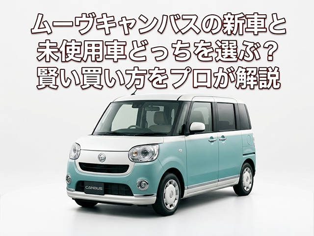ムーヴキャンバスの新車と未使用車どっちを選ぶ？賢い買い方をプロが解説